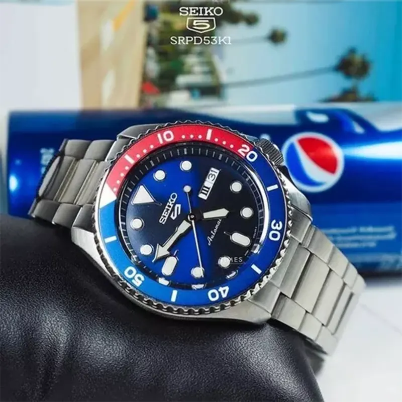 Seiko 5 Sports Automatic Pepsi Blue Dial Men's Watch | SRPD53K1